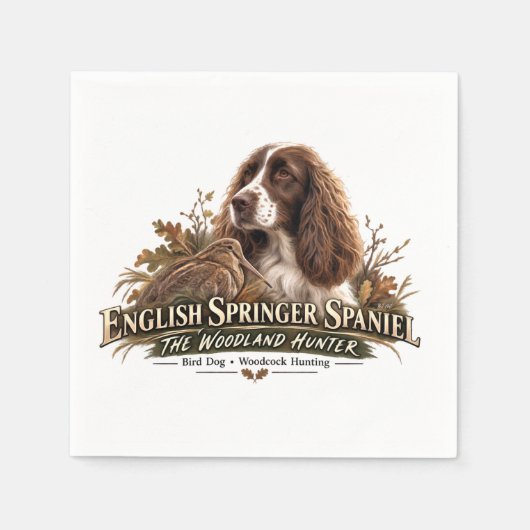 Englischer Springer Spaniel Serviette (Vorderseite)