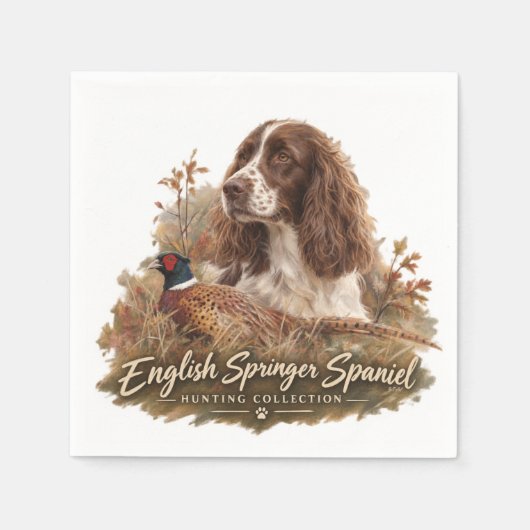 Englischer Springer Spaniel Serviette (Vorderseite)