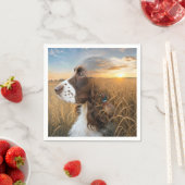 Englischer Springer Spaniel und Fasan Serviette (Beispiel)