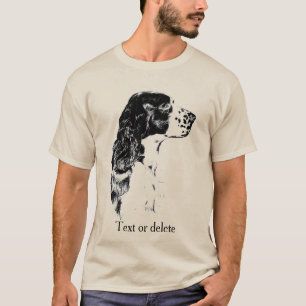 Englischer Springer Spaniel Vintage-Hundekunst  T-Shirt