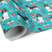 Englischer Springer Spaniel Weihnachtsgeschenk Geschenkpapier (Rolleneckpunkt)