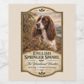 Englischer Springer Spaniel Weinetikett (Einzelnes Label)