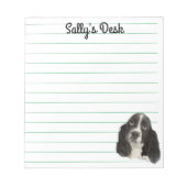 Englischer Springer Spaniel Welpe Notizblock (Vorderseite)