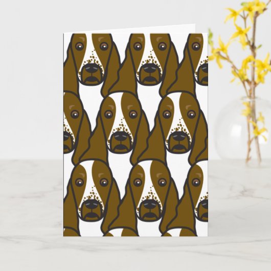 Englischer Springer-Spaniels Karte (Gelbe Blume)