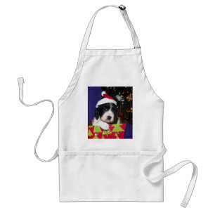 Englischer Springerschwarzweiss-spaniel Christma Schürze