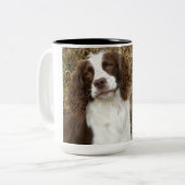 Englischer SpringerSpaniel - bester Freund Zweifarbige Tasse (Vorderseite Links)