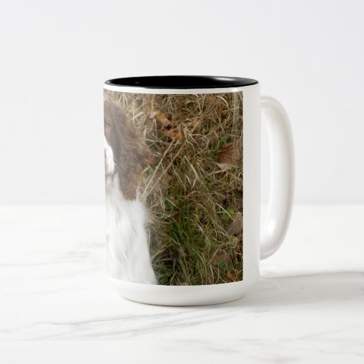 Englischer SpringerSpaniel - bester Freund Zweifarbige Tasse (VorderseiteRechts)