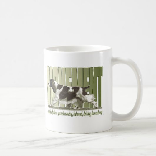 Englischer Springerspaniel-Bewegung Kaffeetasse (Rechts)