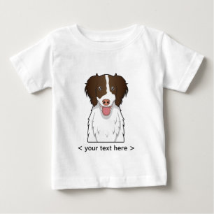 Englischer Springerspaniel-Cartoon personalisiert Baby T-shirt