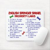 ENGLISCHER SPRINGERSPANIEL Eigentums-Gesetze 2 Mousepad (Mit Mouse)