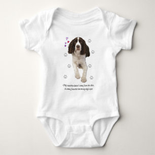 Englischer Springerspaniel-Hund Baby Strampler