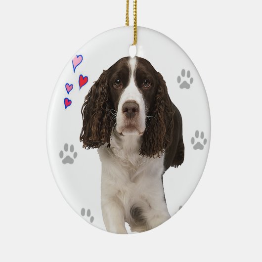 Englischer Springerspaniel-Hund Keramikornament (Rechts)