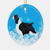 Englischer Springerspaniel-Hund/Welpen-Verzierung Keramik Ornament (Links)