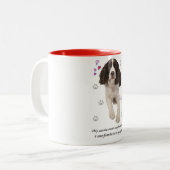 Englischer Springerspaniel-Hund Zweifarbige Tasse (Vorderseite Links)
