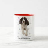 Englischer Springerspaniel-Hund Zweifarbige Tasse (Mittel)