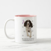 Englischer Springerspaniel-Hund Zweifarbige Tasse (Links)