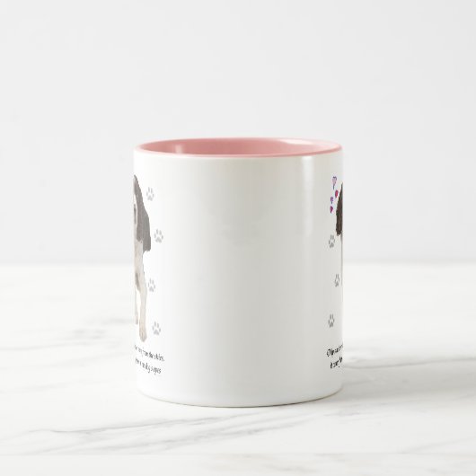 Englischer Springerspaniel-Hund Zweifarbige Tasse (Mittel)