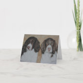 Englischer Springerspaniel-Hundekunst Notecard Karte (Vorderseite)