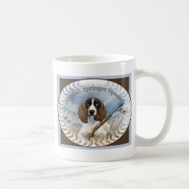 Englischer SpringerSpaniel jagt Tasse