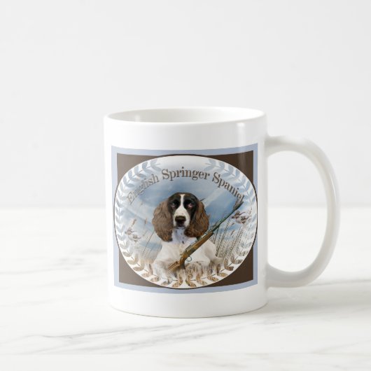 Englischer SpringerSpaniel jagt Tasse (Rechts)