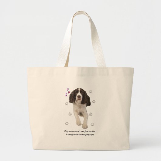 Englischer SpringerSpaniel Jumbo Stoffbeutel (Vorne)