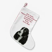 Englischer SpringerSpaniel Kleiner Weihnachtsstrumpf (Vorderansicht (hängend))