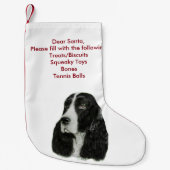 Englischer SpringerSpaniel Kleiner Weihnachtsstrumpf (Vorderseite)