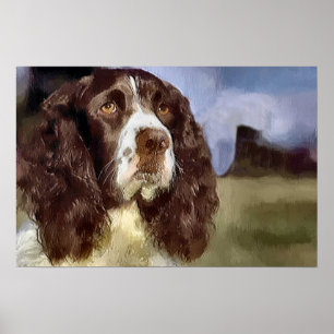 Englischer Springerspaniel-Kunst druckt Geschenke Poster