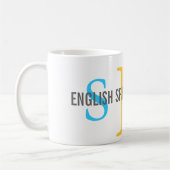 Englischer Springerspaniel-Monogramm-Entwurf Kaffeetasse (Links)