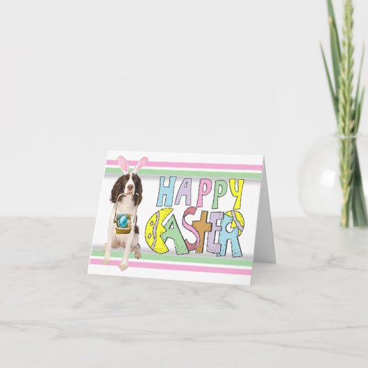 Englischer SpringerSpaniel Ostern Feiertagskarte (Vorderseite)