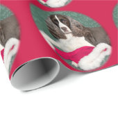 Englischer Springerspaniel-Packpapier Geschenkpapier (Rolleneckpunkt)