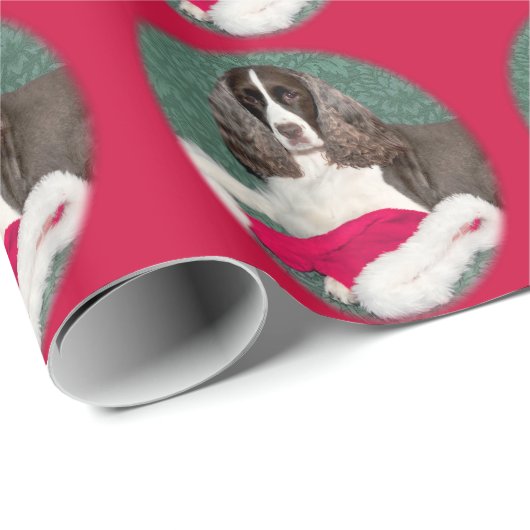Englischer Springerspaniel-Packpapier Geschenkpapier (Rolleneckpunkt)