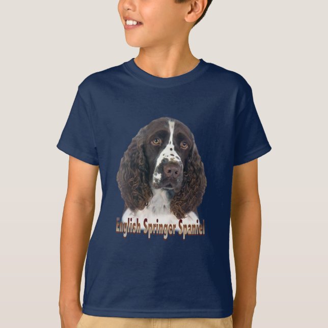 Englischer Springerspaniel-Porträt T-Shirt (Vorderseite)
