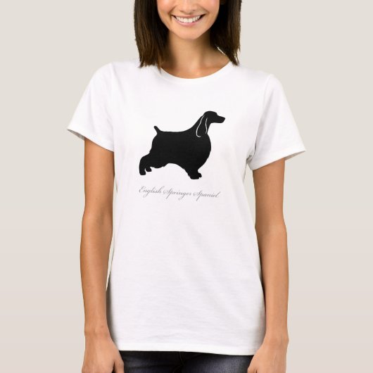 Englischer Springerspaniel-T - Shirt (Schwarzes) (Vorderseite)