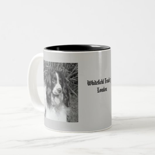 Englischer Springerspaniel-Tasse Zweifarbige Tasse (Vorderseite Links)