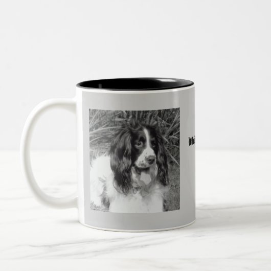Englischer Springerspaniel-Tasse Zweifarbige Tasse (Links)