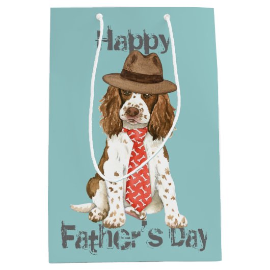 Englischer Springerspaniel-Vater Mittlere Geschenktüte (Vorderseite)