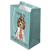 Englischer Springerspaniel-Vater Mittlere Geschenktüte (Vorderseite Schrägansicht)
