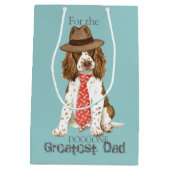 Englischer Springerspaniel-Vater Mittlere Geschenktüte (Rückseite)