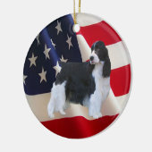 Englischer Springerspaniel-Verzierung Keramik Ornament (Links)