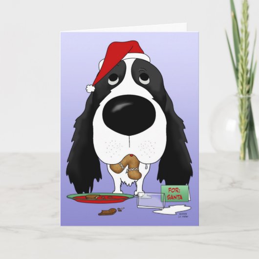 Englischer Springerspaniel-Weihnachten Feiertagskarte (Vorderseite)
