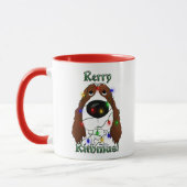 Englischer Springerspaniel-Weihnachtslichter Tasse (Links)