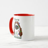 Englischer Springerspaniel-Weihnachtslichter Tasse (Vorderseite Links)