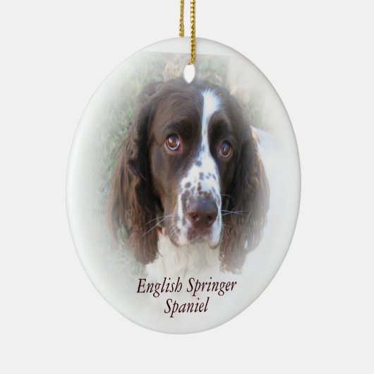Englischer Springerspaniel-Weihnachtsverzierung Keramik Ornament (Rechts)
