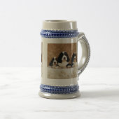 Englischer Springerspaniel-Welpen Bierglas (VorderseiteRechts)