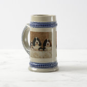 Englischer Springerspaniel-Welpen Bierglas (Vorderseite Links)