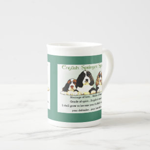 Englischer Springerspaniel-Welpen Porzellantasse