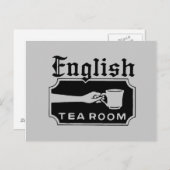 Englischer Teesalon Postkarte (Vorne/Hinten)