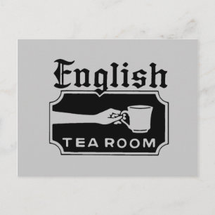 Englischer Teesalon Postkarte