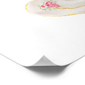 Englischer Teetasse Pink Poster (Ecke)